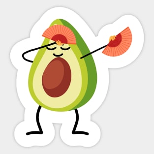 Cute Shirt, Dabbing Avocado Chinese Dance, Gift and Décor Idea Sticker